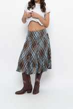 Load image into Gallery viewer, Vintage x RW&amp;CO Teal Plaid Midi Skirt (M, L)