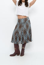 Load image into Gallery viewer, Vintage x RW&amp;CO Teal Plaid Midi Skirt (M, L)