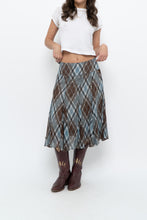 Load image into Gallery viewer, Vintage x RW&amp;CO Teal Plaid Midi Skirt (M, L)