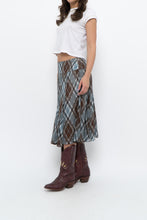 Load image into Gallery viewer, Vintage x RW&amp;CO Teal Plaid Midi Skirt (M, L)
