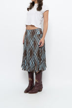 Load image into Gallery viewer, Vintage x RW&amp;CO Teal Plaid Midi Skirt (M, L)