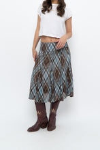 Load image into Gallery viewer, Vintage x RW&amp;CO Teal Plaid Midi Skirt (M, L)