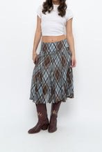 Load image into Gallery viewer, Vintage x RW&amp;CO Teal Plaid Midi Skirt (M, L)