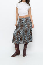 Load image into Gallery viewer, Vintage x RW&amp;CO Teal Plaid Midi Skirt (M, L)