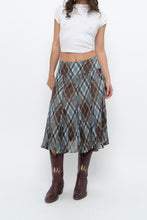Load image into Gallery viewer, Vintage x RW&amp;CO Teal Plaid Midi Skirt (M, L)