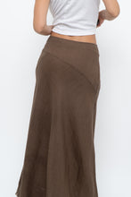 Load image into Gallery viewer, Vintage x EDDIE BAUER Brown Linen Maxi Skirt (L)