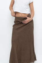 Load image into Gallery viewer, Vintage x EDDIE BAUER Brown Linen Maxi Skirt (L)