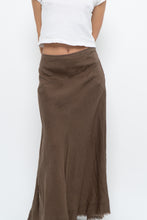 Load image into Gallery viewer, Vintage x EDDIE BAUER Brown Linen Maxi Skirt (L)