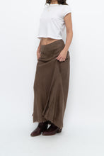 Load image into Gallery viewer, Vintage x EDDIE BAUER Brown Linen Maxi Skirt (L)