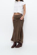 Load image into Gallery viewer, Vintage x EDDIE BAUER Brown Linen Maxi Skirt (L)
