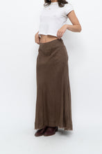 Load image into Gallery viewer, Vintage x EDDIE BAUER Brown Linen Maxi Skirt (L)