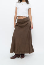 Load image into Gallery viewer, Vintage x EDDIE BAUER Brown Linen Maxi Skirt (L)