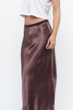 Load image into Gallery viewer, Vintage x Made in Bulgaria x MAXMARA Brown Satin Maxi Skirt (XS-M)