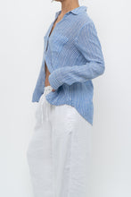 Load image into Gallery viewer, RAILS x Blue Striped Linen Buttonup (XS, S)
