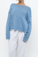 Load image into Gallery viewer, MIRACLE x Deadstock Blue Stiped Cotton-blend Knit Sweater (XS-M)