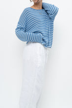 Load image into Gallery viewer, MIRACLE x Deadstock Blue Stiped Cotton-blend Knit Sweater (XS-M)