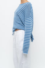 Load image into Gallery viewer, MIRACLE x Deadstock Blue Stiped Cotton-blend Knit Sweater (XS-M)