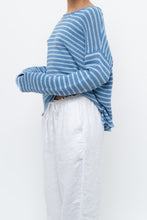 Load image into Gallery viewer, MIRACLE x Deadstock Blue Stiped Cotton-blend Knit Sweater (XS-M)