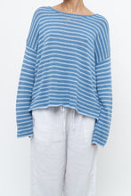 Load image into Gallery viewer, MIRACLE x Deadstock Blue Stiped Cotton-blend Knit Sweater (XS-M)