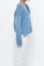 Load image into Gallery viewer, MIRACLE x Deadstock Blue Stiped Cotton-blend Knit Sweater (XS-M)