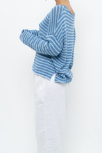 Load image into Gallery viewer, MIRACLE x Deadstock Blue Stiped Cotton-blend Knit Sweater (XS-M)