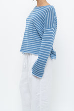 Load image into Gallery viewer, MIRACLE x Deadstock Blue Stiped Cotton-blend Knit Sweater (XS-M)