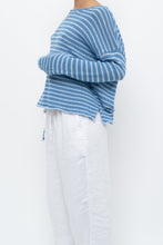 Load image into Gallery viewer, MIRACLE x Deadstock Blue Stiped Cotton-blend Knit Sweater (XS-M)