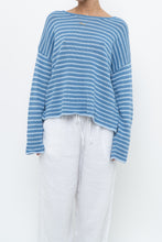 Load image into Gallery viewer, MIRACLE x Deadstock Blue Stiped Cotton-blend Knit Sweater (XS-M)