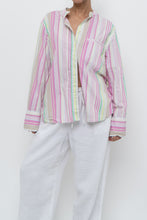 Load image into Gallery viewer, ARMED ANGELS x Made in Portugal x White, Pink Striped Cotton Blouse (XS-L)