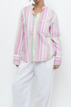 Load image into Gallery viewer, ARMED ANGELS x Made in Portugal x White, Pink Striped Cotton Blouse (XS-L)