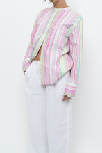 Load image into Gallery viewer, ARMED ANGELS x Made in Portugal x White, Pink Striped Cotton Blouse (XS-L)