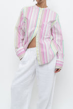 Load image into Gallery viewer, ARMED ANGELS x Made in Portugal x White, Pink Striped Cotton Blouse (XS-L)