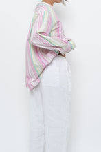 Load image into Gallery viewer, ARMED ANGELS x Made in Portugal x White, Pink Striped Cotton Blouse (XS-L)