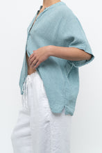 Load image into Gallery viewer, EILEEN FISHER x Teal Gingham Cotton Blouse (XS-XL)