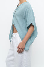 Load image into Gallery viewer, EILEEN FISHER x Teal Gingham Cotton Blouse (XS-XL)