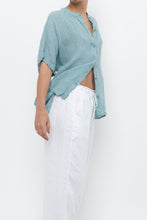 Load image into Gallery viewer, EILEEN FISHER x Teal Gingham Cotton Blouse (XS-XL)
