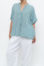 Load image into Gallery viewer, EILEEN FISHER x Teal Gingham Cotton Blouse (XS-XL)