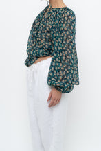 Load image into Gallery viewer, ULLA JOHNSON x Teal Floral Silk Blouse (XS-L)