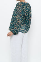 Load image into Gallery viewer, ULLA JOHNSON x Teal Floral Silk Blouse (XS-L)