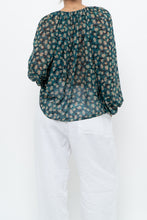 Load image into Gallery viewer, ULLA JOHNSON x Teal Floral Silk Blouse (XS-L)