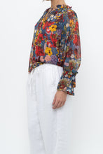 Load image into Gallery viewer, ALICE + OLIVIA Blue Floral Burst Blouse (XS-M)