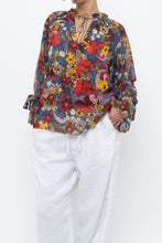 Load image into Gallery viewer, ALICE + OLIVIA Blue Floral Burst Blouse (XS-M)