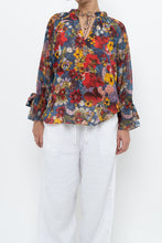 Load image into Gallery viewer, ALICE + OLIVIA Blue Floral Burst Blouse (XS-M)