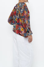Load image into Gallery viewer, ALICE + OLIVIA Blue Floral Burst Blouse (XS-M)
