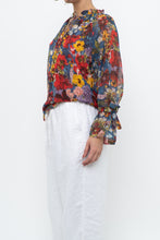 Load image into Gallery viewer, ALICE + OLIVIA Blue Floral Burst Blouse (XS-M)