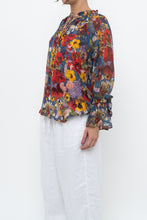 Load image into Gallery viewer, ALICE + OLIVIA Blue Floral Burst Blouse (XS-M)