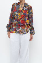 Load image into Gallery viewer, ALICE + OLIVIA Blue Floral Burst Blouse (XS-M)