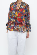 Load image into Gallery viewer, ALICE + OLIVIA Blue Floral Burst Blouse (XS-M)