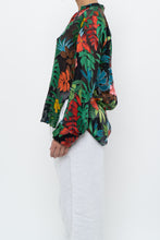 Load image into Gallery viewer, ALICE + OLIVIA x Black Floral Silk-blend Blouse (XS-M)
