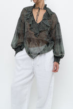 Load image into Gallery viewer, ALICE + OLIVIA x Green Patterned Blouse (XS-M)